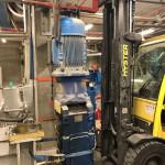 Plaatsing nieuwe motorreductor extruder